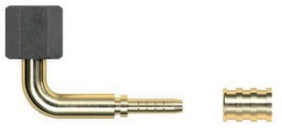 KCA02M Angled Ball Valve 90°, 1/4" Flare, DN4, 3/8"