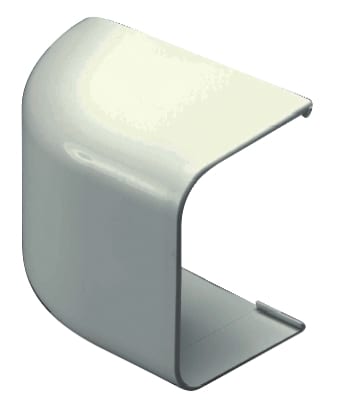 PVC Trunking End Piece, 90 × 65 mm, White