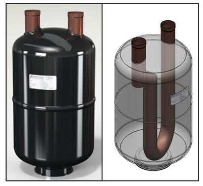 BORSL16120320 Suction Line Accumulator 5/8", 2.4 L
