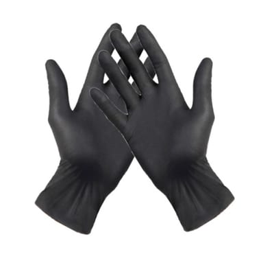 Disposable Gloves, Black, Extra Strong, Size XL, Pack of 100