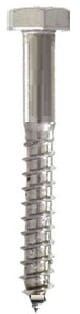 Hex Head Wood Screw 10 × 100 mm with Washer, Zinc-Plated Steel