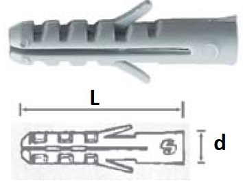Essve Plastic Wall Plug 10 × 50 mm for M8 Screws (Essve110007)