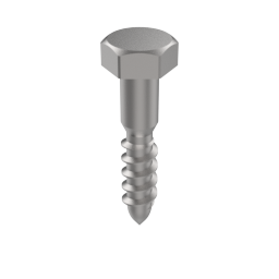 DIN 571 Hexagon Head Wood Screw, Stainless A2, 6 x 25 mm (2CSM060025)