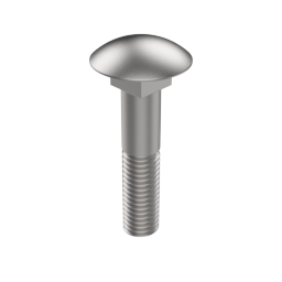 DIN 603 Carriage Bolt, Steel 4.6/4.8, M5 x 12, Zinc Plated