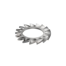 DIN 6798-A Tooth Lock Washer, 4.3 x 8 x 0.5 mm, Plain (6798A043PB)
