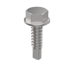DIN 7504-K Hexagon Head Self-Tapping Screw with Flange, CH, ST4.8 x 13, Hex, Washer, Serration, Zinc Plated (7504K480131Z)