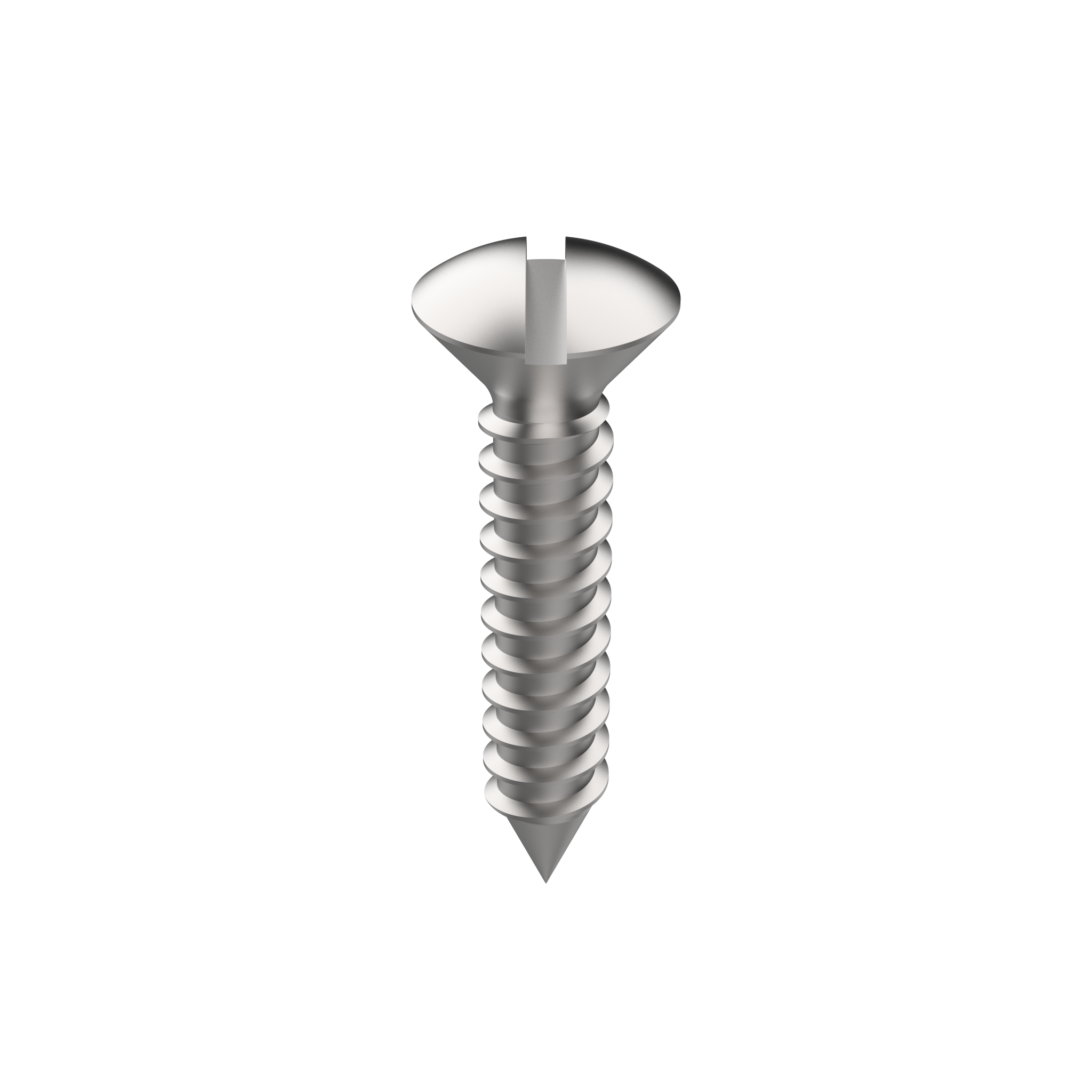 DIN 7973-C Raised Countersunk Head Tapping Screw with Slot, CH, ST2.9 x 16, Zinc Plated (7973C290161)
