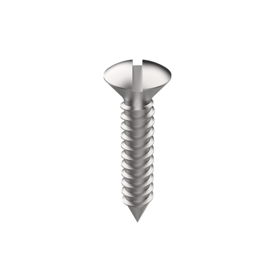 DIN 7973-C Raised Countersunk Head Tapping Screw with Slot, CH, ST2.9 x 9.5, Zinc Plated