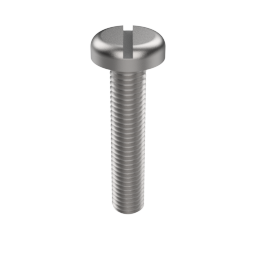 DIN 85 Rounded Head Screw with Slot, Stainless D8-70, M4 x 6