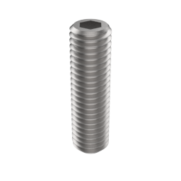 DIN 913 Set Screw with Hex Drive and Flat-Tip, D8-21H, M6 x 6, Flat Point, Plain (3276091306006)
