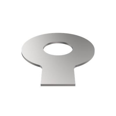 DIN 93 Tab Washer with Long Tab, Steel, 3.2 mm, Zinc Plated