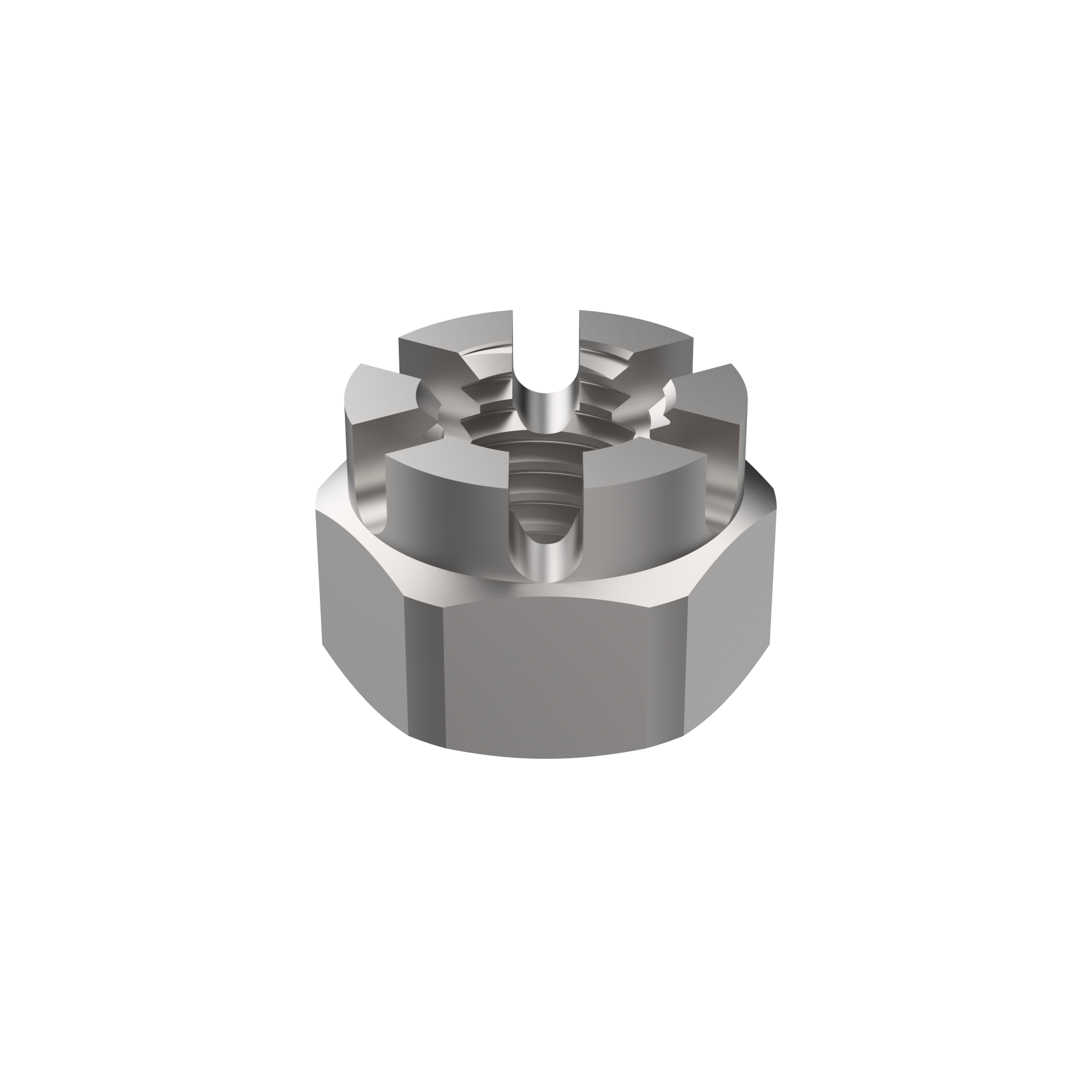 DIN 935 Hexagon Slotted Castle Nut, Steel class 6, M8 x 1, Plain (935008100)