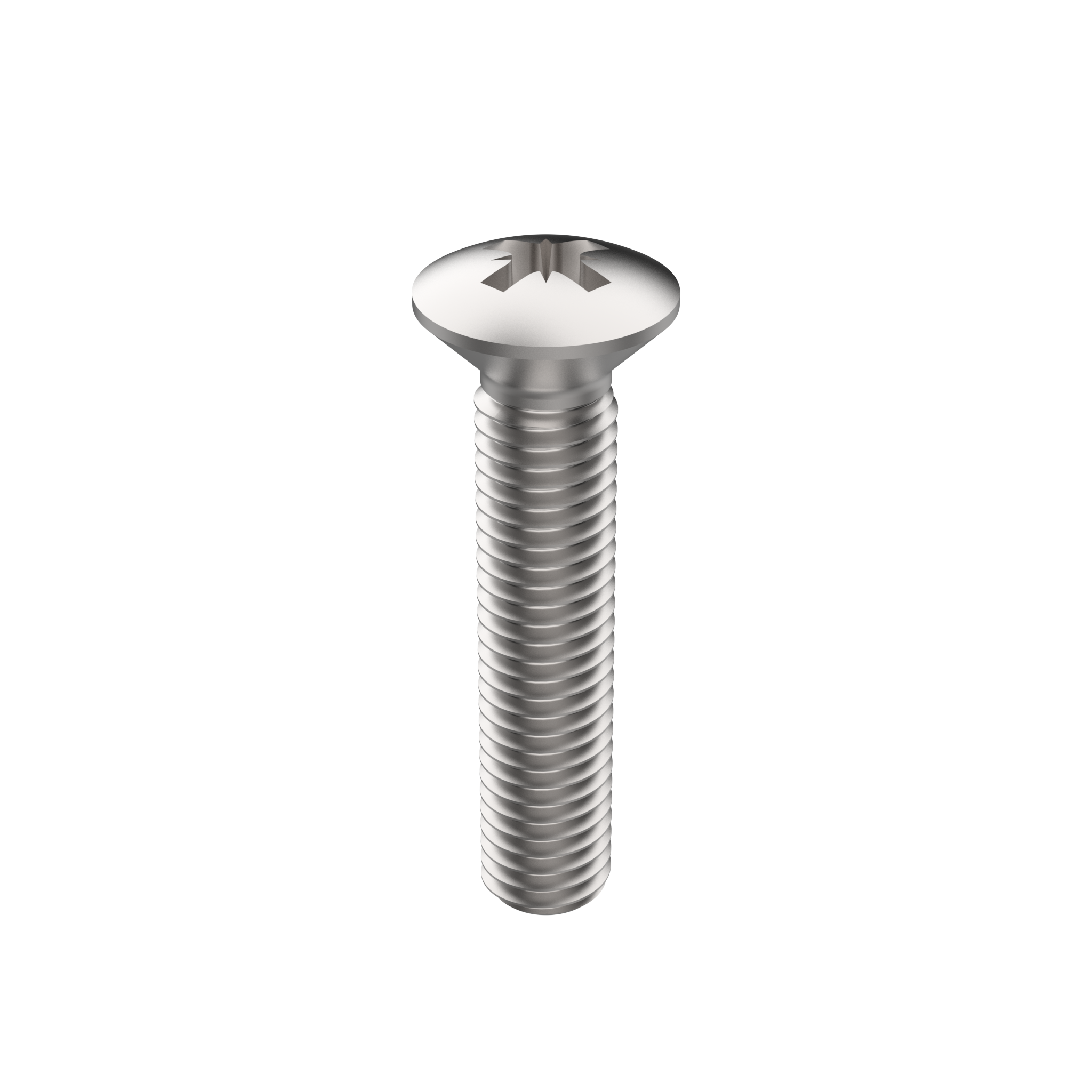 DIN 966-Z Raised Countersunk Head Screw with Pozidriv, Stainless A2-70, M2.5 x 6 (966A2025006Z)