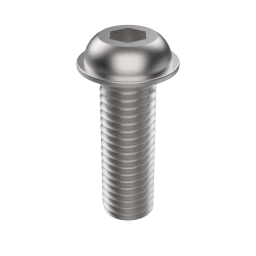 ISO 7380-2 Button Head with Hex Drive and Flange, Stainless A2, M8 x 16, with Flange (K6SFA208016)