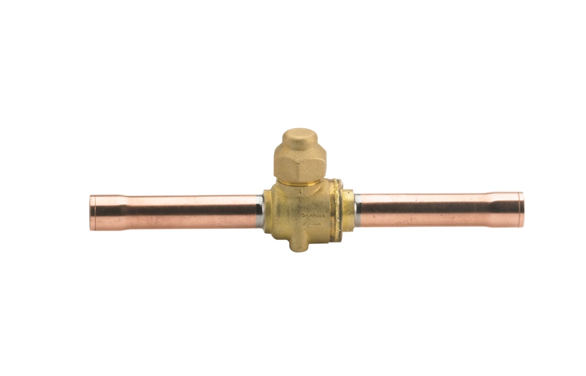 Danfoss GBC 12S E Shut-off Ball Valve 1/2 in Solder ODF with Lock Ring