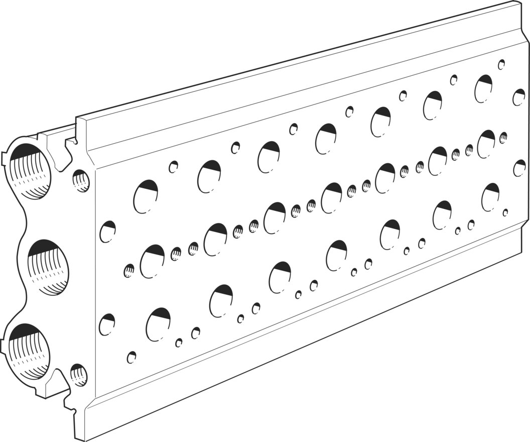 Festo PRS-1/8-7-BB Manifold block