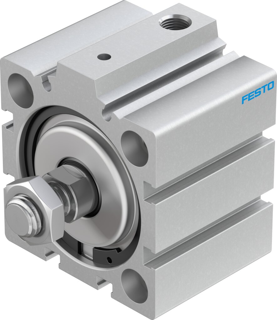 Festo AEVC Short stroke cylinder - 50mm, G1/8, 10mm, AEVC-50-10-A-P-A
