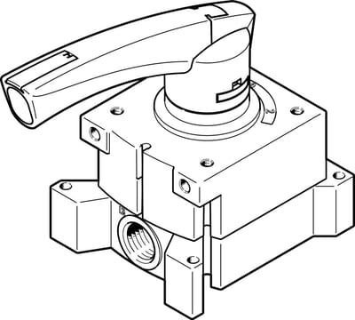 Festo VHER-P-H-B43E-G18 Hand lever valve