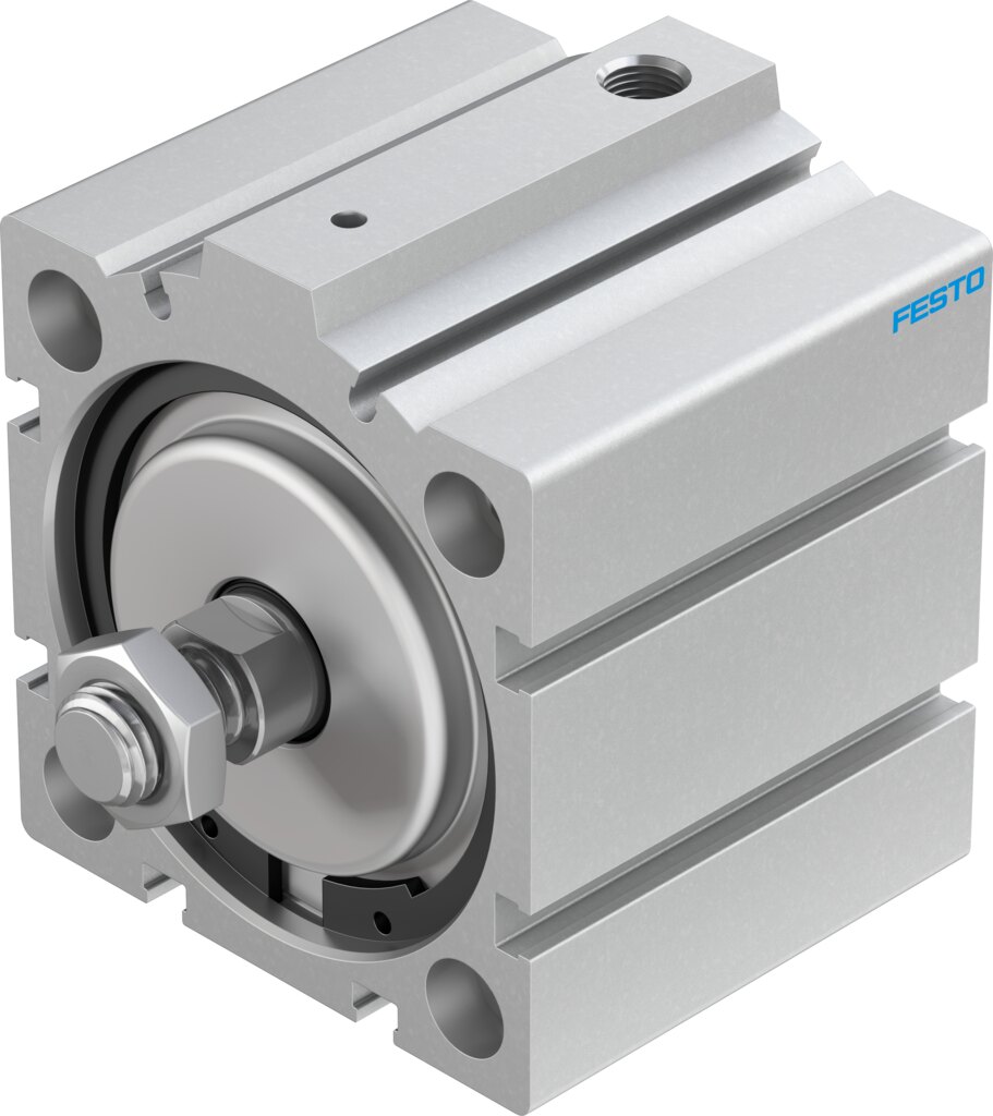 Festo AEVC Short stroke cylinder - 63mm, G1/8, 25mm, AEVC-63-25-A-P-A