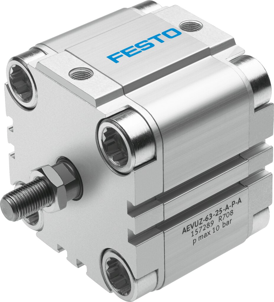 Festo AEVUZ Compact cylinder - 100mm, G1/4, 10mm, AEVUZ-100-10-A-P-A
