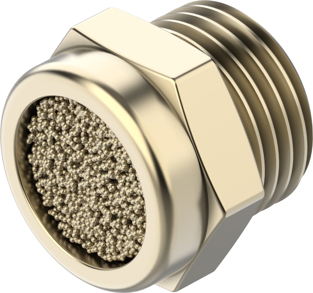 Festo AMTE-M-H Silencer sintered bronze/brass BSPP - 1/4", AMTE-M-H-G14