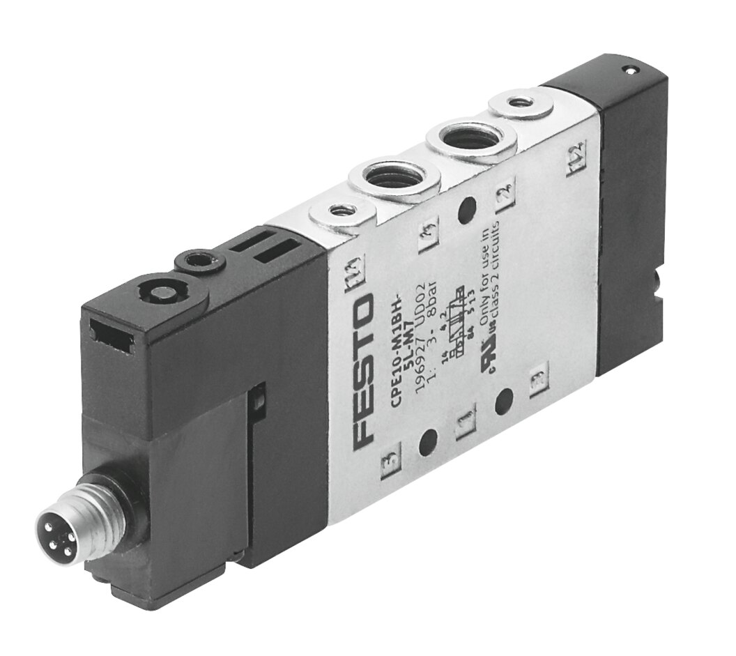 Festo CPE10 Solenoid Valve - M7", El, Spring, CPE10-M1CH-5L-M7