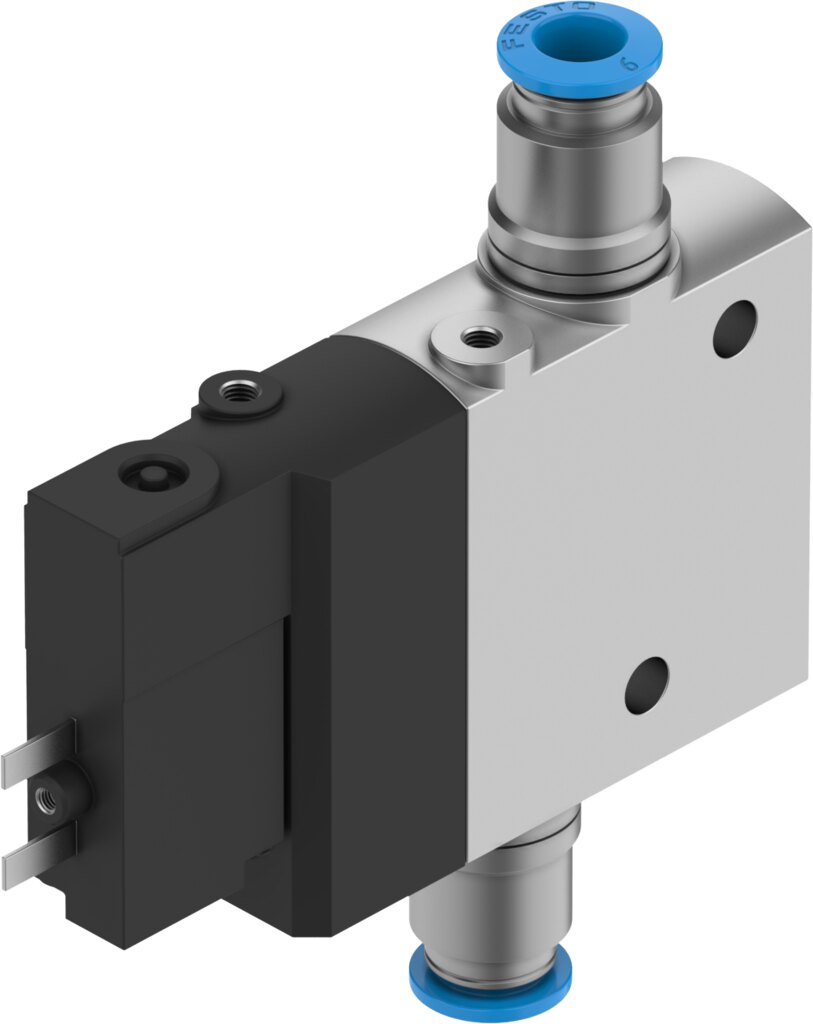Festo CPE14 Solenoid Valve - QS-6", El, Spring, CPE14-M1BH-3GL-QS-6