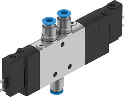 Festo CPE14 Solenoid Valve - QS-6", El, Spring, CPE14-M1BH-5/3G-QS-6