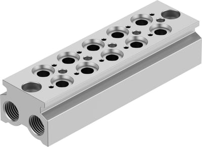 Festo CPE18 Connection block - 3/8", CPE18-3/2-PRS-3/8-5-NPT
