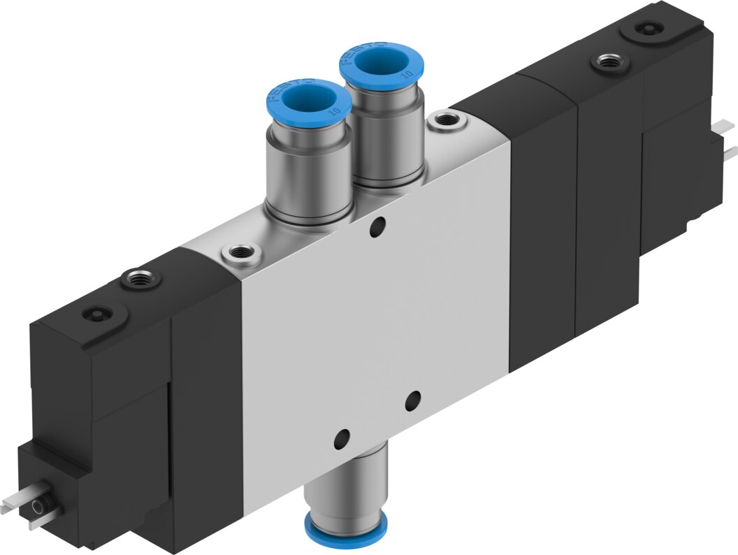 Festo CPE18 Solenoid Valve - QS-10", El, Spring, CPE18-M1H-5/3E-QS-10