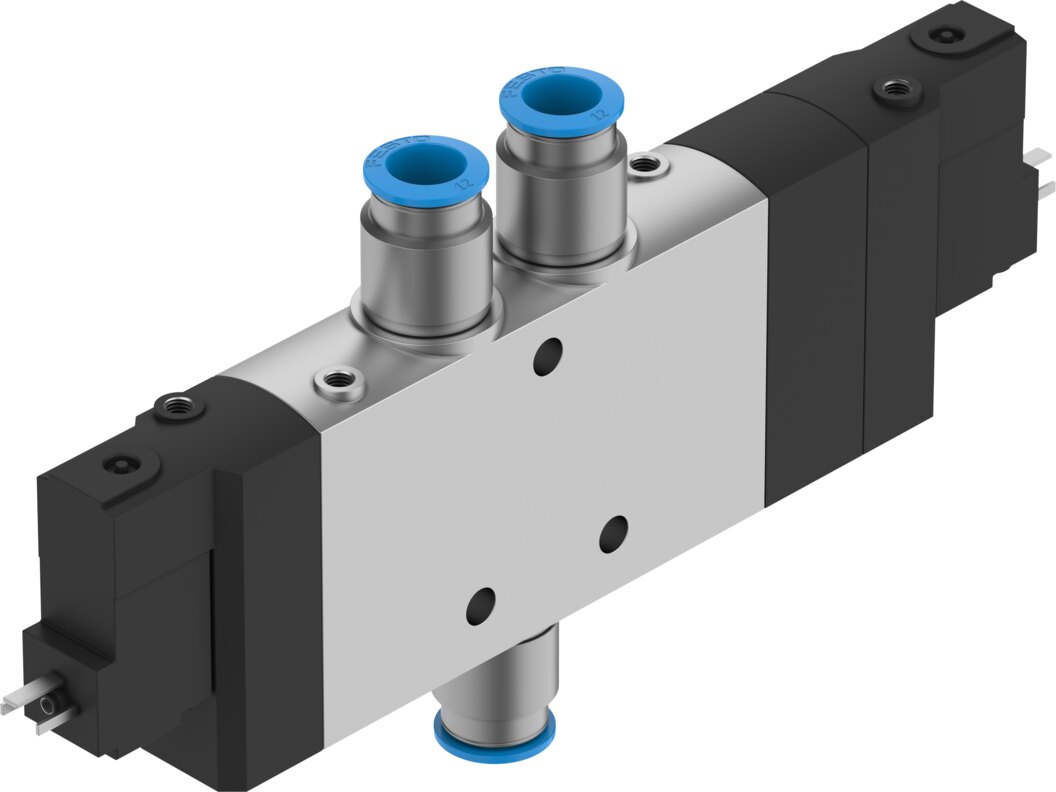 Festo CPE24 Solenoid Valve - QS-12", El, Spring, CPE24-M2H-5/3B-QS-12