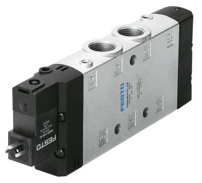 Festo CPE24 Solenoid Valve - G3/8", El, Spring, CPE24-M3H-5L-3/8