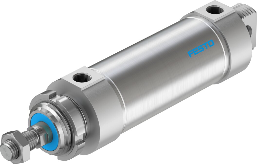 Festo DSNU Round cylinder double-acting - 63mm, G3/8", 100mm, DSNU-63-100-PPS-A