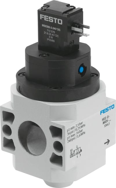 Festo HEE Inflation valve Midi - Electrical, Spring, HEE, HEE-D-MIDI-230