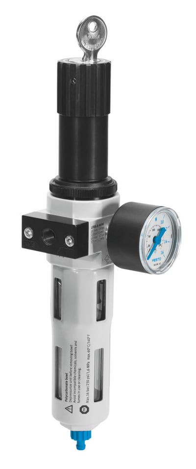 Festo LFRS Filter regulator Mini manual - 1/4", 0,5 - 12bar, 5MY, LFRS-1/4-D-5M-MINI