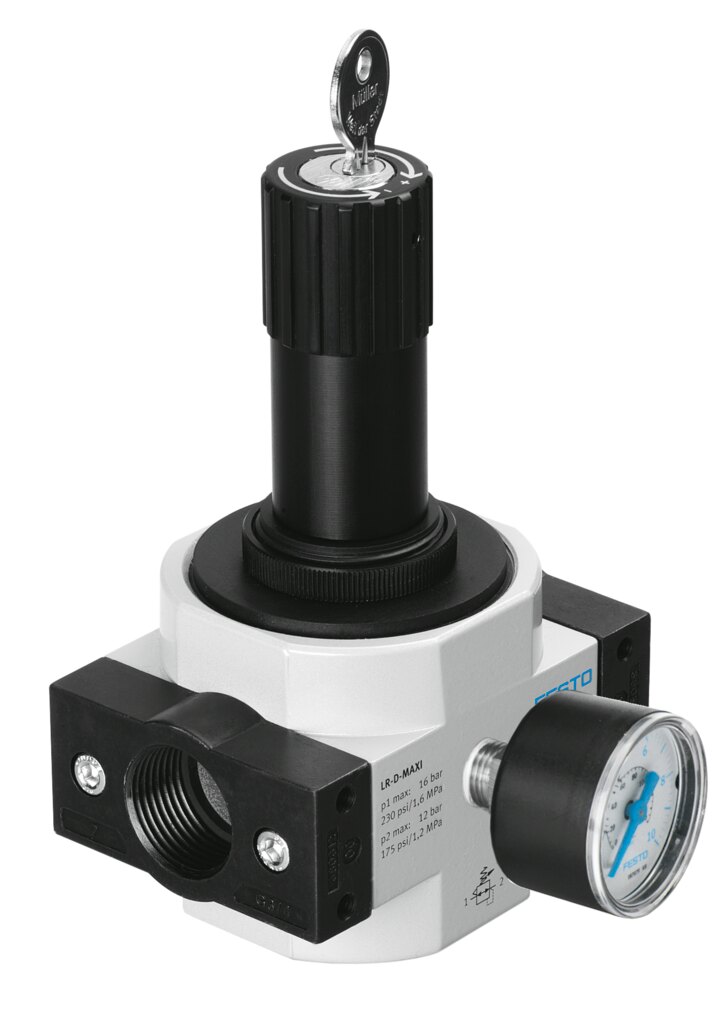 Festo LRS Pressure regulator Midi - 1/2", 0,5 - 12bar, LRS-1/2-D-I-MIDI