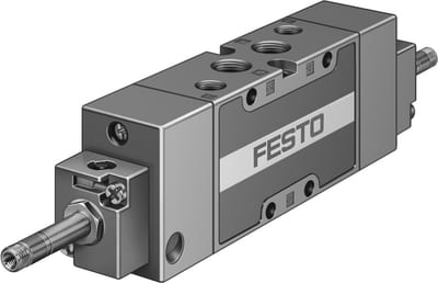 Festo MFH Solenoid Valve - G1/4", El, Spring, MFH-5/3E-1/4-S-B