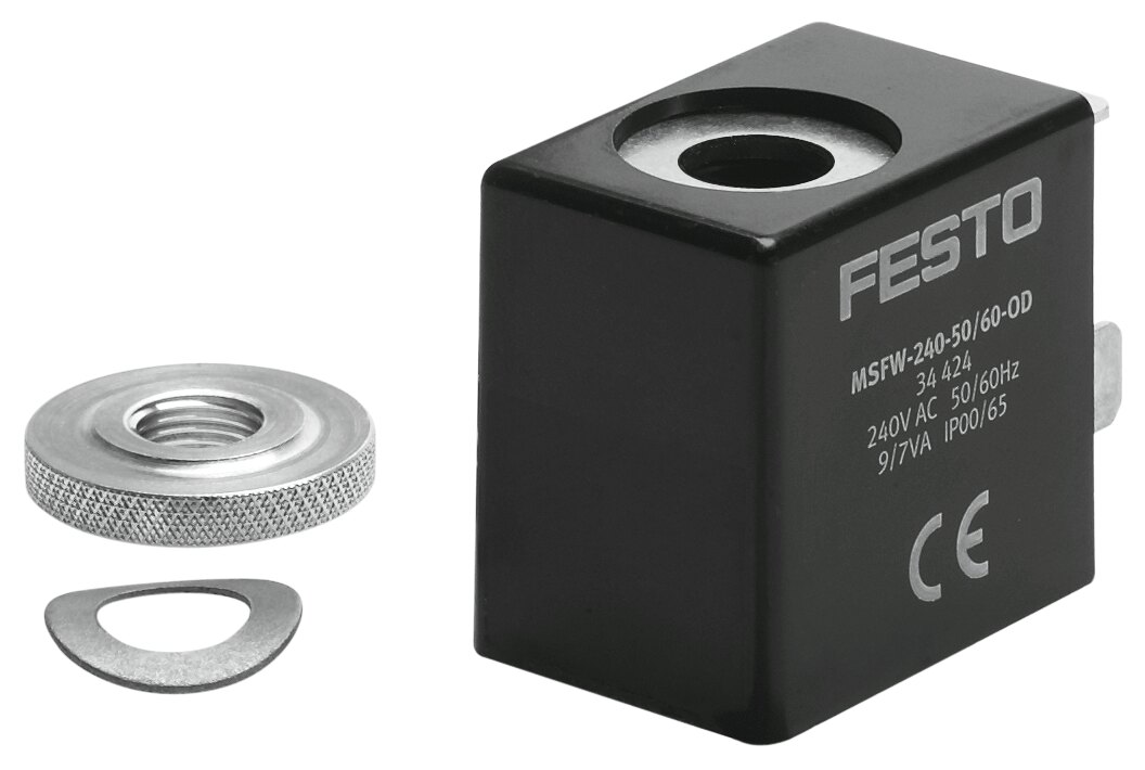 Festo MSFW Solenoid coil - 24V, AC, MSFW-24-50/60-OD