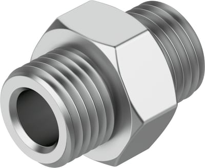 Festo NPFC-D Double Nipple brass, nickel-plated metric - 3mm, NPFC-D-2M3-M