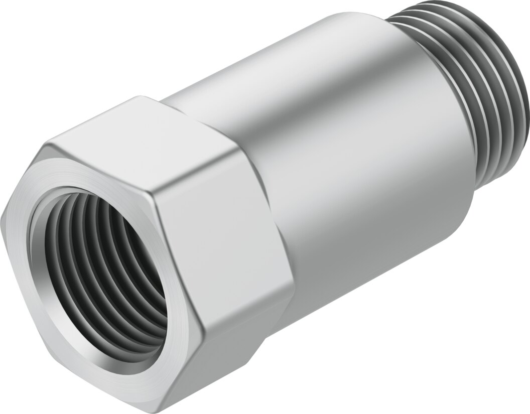 Festo NPFC-E2 Extension brass, nickel-plated BSPP - 1/4", 1/4", NPFC-E2-2G14-FM