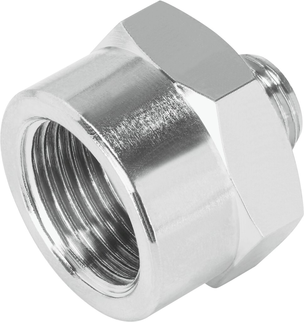 Festo NPFC-R Reducer nipple brass, nickel-plated BSPP - 3/8", 1/8", NPFC-R-G38-G18-FM