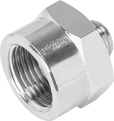 Festo NPFC-R Reducer nipple brass, nickel-plated BSPP - 3/8", 1/8", NPFC-R-G38-G18-FM