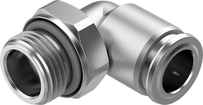 Festo NPQR-L Straight fitting push-in stainless steel nipple - 10mm, 3/8", NPQR-L-G38-Q10
