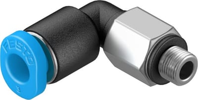 Festo QSML Elbow fitting push-in composite metric nipple - 3mm, 3mm, QSML-M3-3