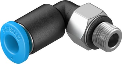 Festo QSML Elbow fitting push-in composite metric nipple - 4mm, 5mm, QSML-M5-4-100