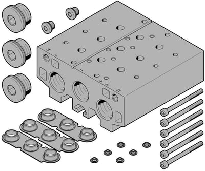 Festo VABM-B10 Connection block - 3/4", VABM-B10-30E-G34-6