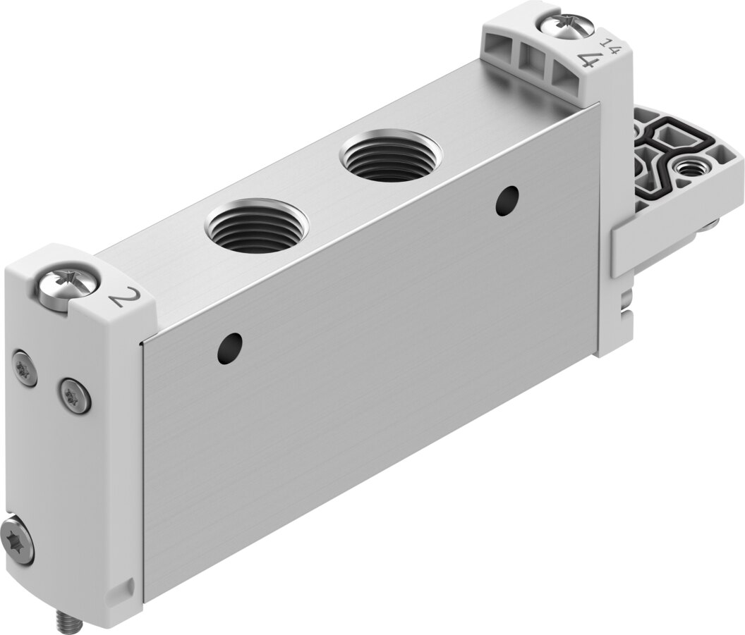 Festo VUVG-L14 Solenoid Valve monostable 5/2 - G1/8", El, Pneumatic spring, VUVG-L14-M52-A-G18-P1