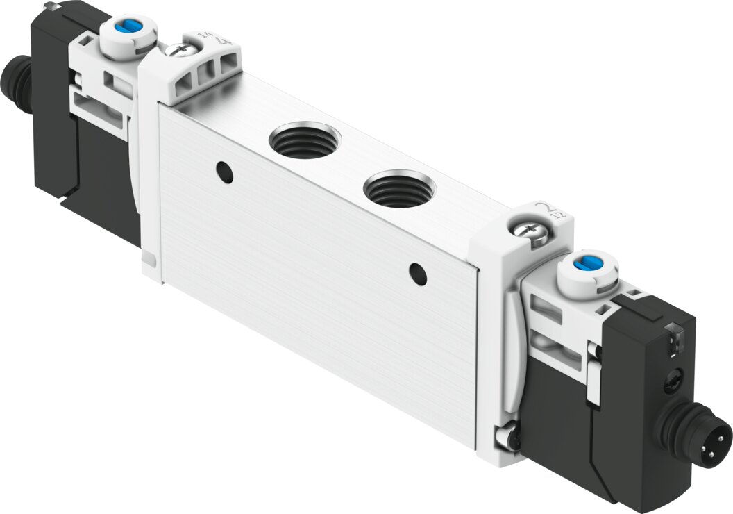 Festo VUVG-L14 Solenoid Valve 5/3 24V DC - G1/8", El, Spring, VUVG-L14-P53C-T-G18-1R8L