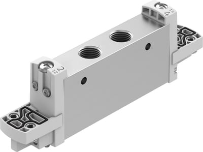 Festo VUVG-L14 Solenoid Valve closed monostable 2X3/2 - G1/8", El, Pneumatic spring, VUVG-L14-T32C-A-G18-P1
