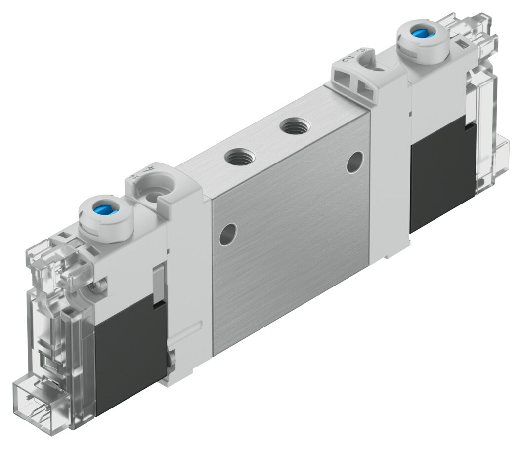 Festo VUVG-LK10 Solenoid Valve 2X3/2 24V DC - El, Spring, VUVG-LK10-T32C-AT-M5-1H2L-S